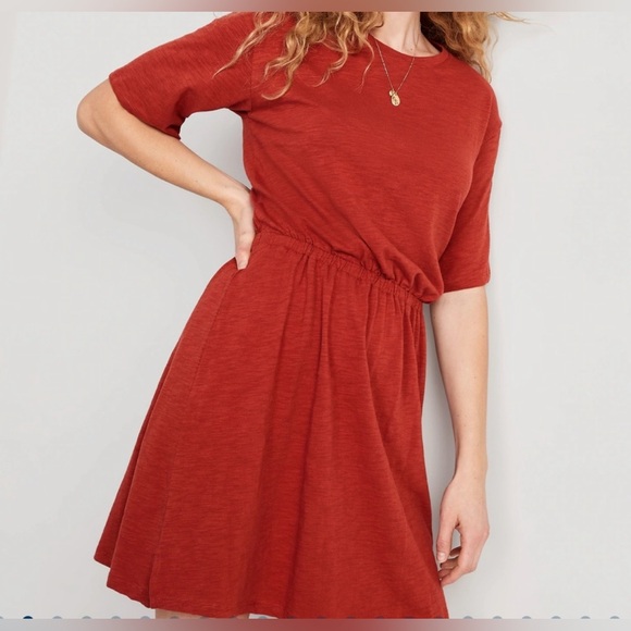 Old Navy Waist-Defined Slub-Knit Mini Dress for Women! Bathing Cover! XL - Picture 3 of 14